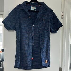 Scotch & Soda Blue Casual Button Down Shirt Textured